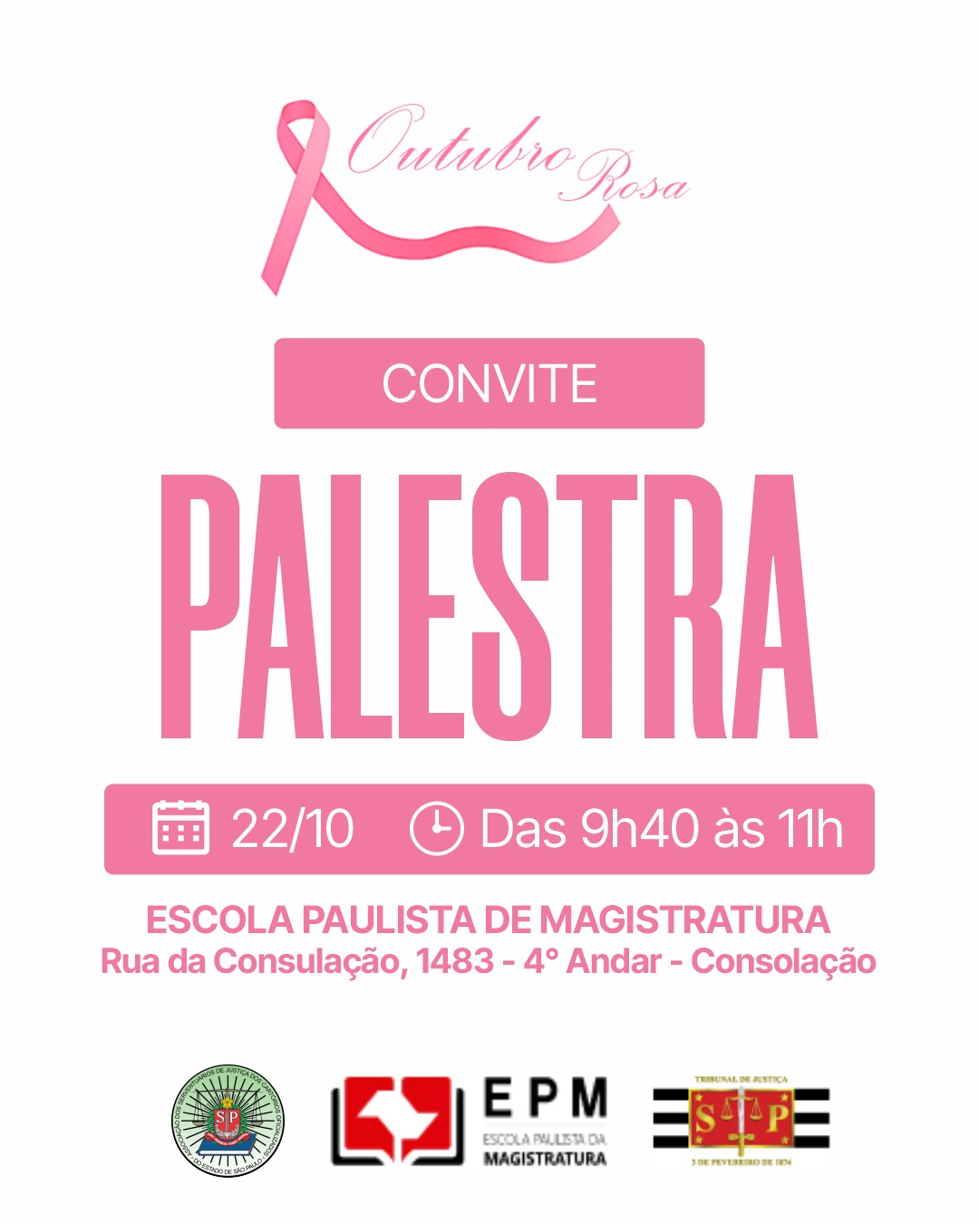 Convite Outubro Rosa
